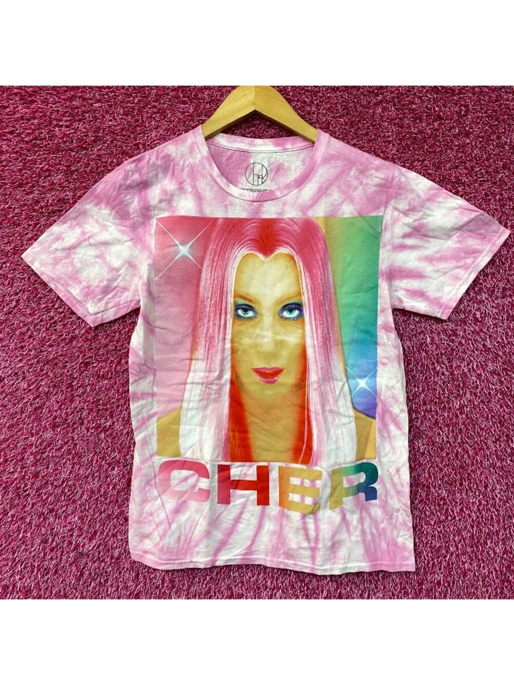 Cher Rock & Pop Pink Tie Dye T-Shirt Medium